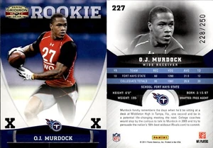 2011 Panini Gridiron Gear Rookie Silver X's 228/250 O.J. Murdock #227 Titans - Picture 1 of 2