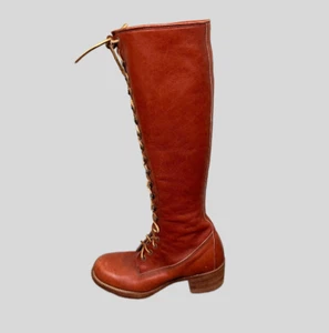 FRYE Vintage 90s Campus Lace Up Tall Knee High Western Boots Size 5.5 - Bild 1 von 24