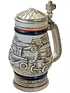 1979 Avon Oldtimer Keramik Deckel Bier Stein 8 1/4 Zoll hoch 1911 Ford Modell T - Bild 1 von 13