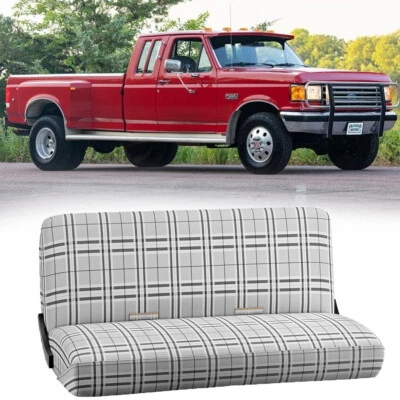 Cubierta de asiento de banco lateral delantero para camioneta Ford F-100 F-200 1986-1991 Foto 1 de 4