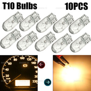 10pcs Yellow T10 Car Dashboard Dash Panel Gauge Lights Bulbs Lamp Accessories