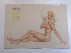 Vintage Original Alberto Varga Pin Up Girl Vargas Kalenderblatt September 1944 - Bild 1 von 6