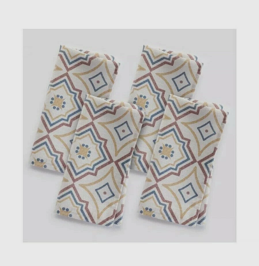 Juego de servilletas de tela Food Network geométricas gigantes texturizadas de 4 piezas 20"x20" Foto 1 de 1