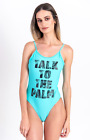 Golddigga Scoop Back Swimsuit Ladies UK 10/ EU 38/ US 6 Colour Teal Palm