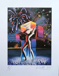 Mark Kostabi - Serigrafia originale numerata e firmata - Foto 1 di 3