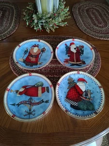 Royal Doulton Debbie Mumm Plates Bone China Santa Christmas 8" Ltd Ed Home Decor - Picture 1 of 9