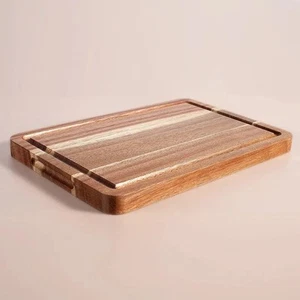 Acacia Wood Cutting Board Solid Wood Fruit and Steak Chopping Board Unpainted - Picture 1 of 6