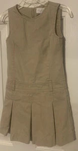 Girl’s Children’s Place Khaki School Uniform Sleeveless Dress Size 5 #1437 - Picture 1 of 10