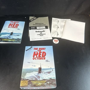 1984 Datasoft Hunt for Red October IBM PC Game Original Box Complete - Picture 1 of 8