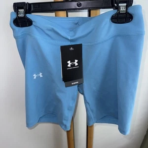 Under Armour Girls Fitted Motion Bike NEW Shorts Size Youth Medium M Blue - Picture 1 of 4
