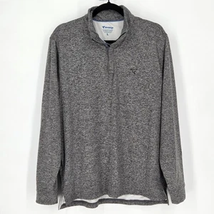Birddogs Herren Large Chef Goldblum weicher Viertelreißverschluss 1/4 Pullover meliert grau - Bild 1 von 6