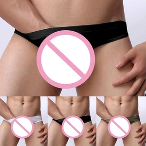 Slips Herren Unterwäsche Schlüpfer Dessous atmungsaktiv vorne offen super dünn - Bild 1 von 23