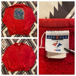 Vintage Jerzees Cardigan Sweater Black Panther Graphic Red Men’s Size Large - Picture 1 of 11