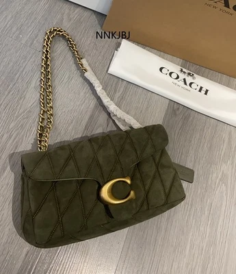 Bolso de Hombro CW620 26 Gamuza/Cuero Liso Verde Oscuro Foto 1 de 4