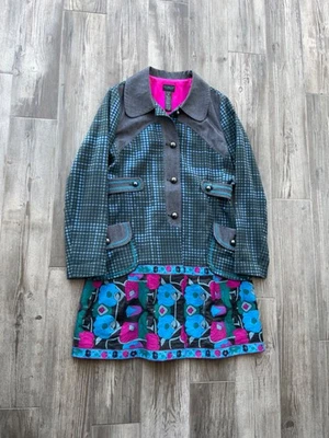 Chaqueta Blazer Custo Barcelona Retro Colorblock Abotonada Longitud Media Talla 42 Foto 1 de 4