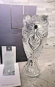 Waterford Crystal 14" Birds of Paradise Statement Vase Ireland - Picture 1 of 5