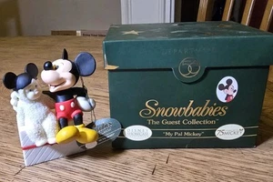 Dept 56 Snowbabies Disney My Pal Mickey Mouse Lift Top Trinket Box 2003 w/ Box - Picture 1 of 24