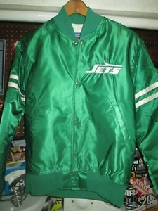 Made in USA NEW YORK JETS Vtg 1980s 90s Starter jacket coat bomber jersey S/XS - Picture 1 of 8