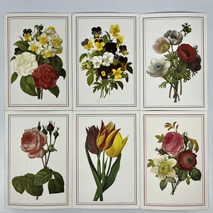 Tarjetas de felicitación vintage con impresión artística botánica de flores Pierre-Joseph Redoute - 12 - Imagen 1 de 3