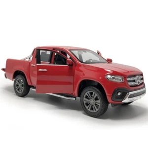 1:27 X-Class Pickup Truck Diecast Metal Model Car Turning Wheels Doors Open Red - Picture 1 of 12