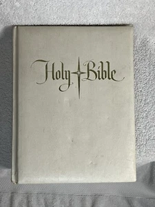 KJV Holy Bible 1965/Good Counsel Publishers Leather Bound & Illustrated EUC Vtg - Foto 1 di 11