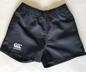 Canterbury Rugby Shorts Boys Size 10 Black Canvas Athletic - Picture 1 of 11