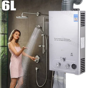 6L LPG PROPAN WARMWASSERBEREITER DURCHLAUFERHITZER WASSERSPEICHER BOILER DE - Imagen 1 de 12