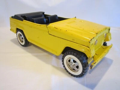 Vintage 1960's Metal Toy Tonka Truck Yellow Jeepster Pressed Steel Toy - Image 1 of 4