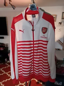 Premier League Arsenal Puma Zip Up Jacket Combo Bundle With Scarf Size L Lot - Picture 1 of 6