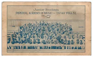 1927 Accademia Imperiale di Musica Studenti Junior Scheda Lezione San Francisco C6 - Foto 1 di 2