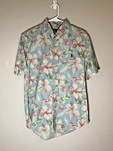 Polo Ralph Lauren Hemd Herren MEDIUM Classic Fit Hawaii Blumen Camp Knopfleiste - Bild 1 von 5