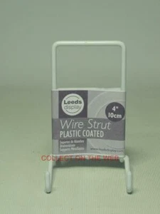 UNO de PEQUEÑO 4"" SOPORTE DE PUNTAL DE ALAMBRE RECUBIERTO DE PLÁSTICO Placa Máxima Talla 8"" / 20cm - Imagen 1 de 5