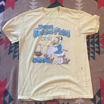 Camiseta Nunez Community College Spring Fling 2018 SGA Thrashed Chalmette La Talla M Foto 1 de 4