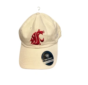 NWT New Washington State Cougars Top Of The World Prep Logo White Adjustable Hat - Picture 1 of 2