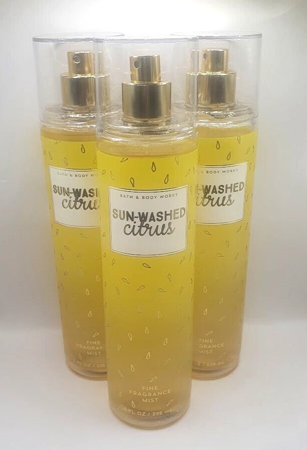 BATH AND BODY WORKS SUN-WASHED CITRUS BODY MIST 8 FL OZ (SET OF 3) - Image 1 of 1