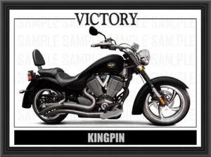 VICTORY KINGPIN Motorcycle Poster Laminated A4 - Picture 1 of 1