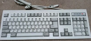 Vintage 5139 Keyboard Retro Packard Bell 1996 White PS/2 Wired Tested & Cleaned - Picture 1 of 4