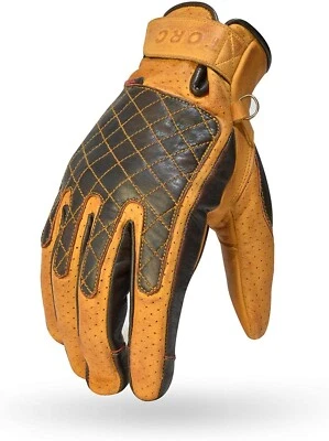 Guantes de equitación de cuero para hombre TORC - oro atardecer - pequeños Foto 1 de 4