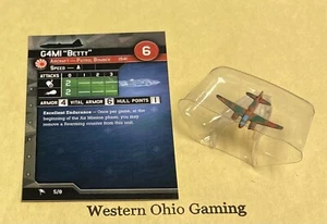 War At Sea G4M1 "Betty" #5/8 NEW Axis Allies Miniatures A&A Minis 2010 Starter - Picture 1 of 1