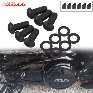 Stainless Derby Cover Screw Bolt + Washers Kit For Harley Touring Dyna 1999-2024 - Picture 1 of 9