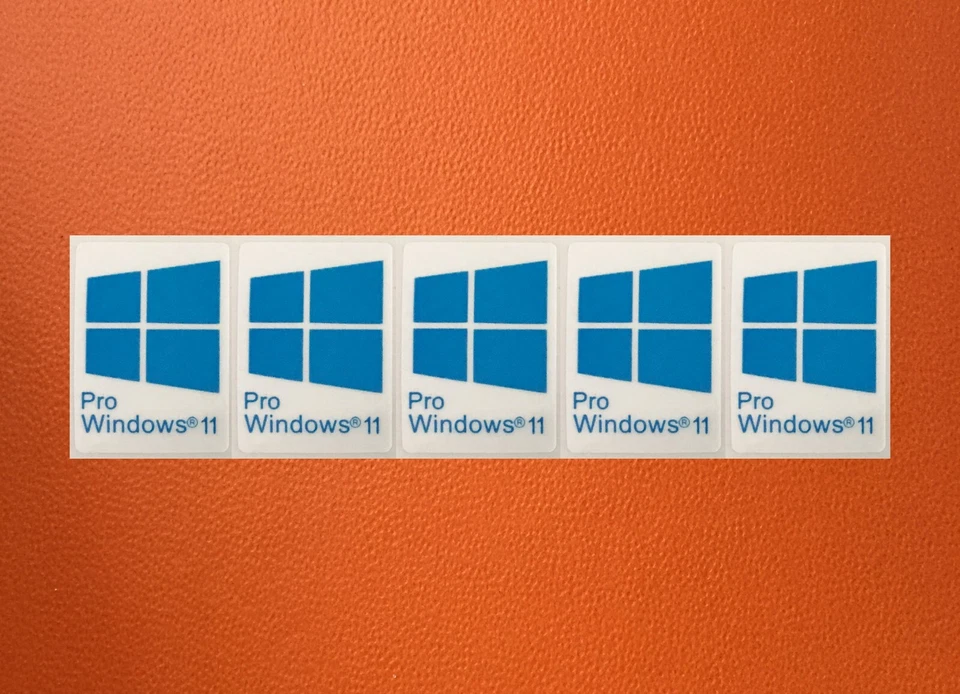 5 PIEZAS Pegatina para Window 11 Pro Azul Insignia Logo Calcomanía Color Cian 22mm x 16mm Foto 1 de 1