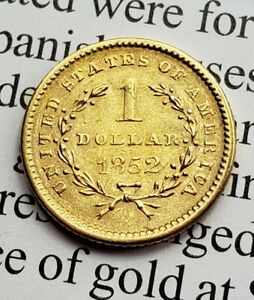 1852 Liberty Gold Dollar G$1 good looking coin