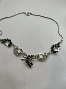 Vintage Sterling Silver Rhinestone Necklace by STAR-ART 1930’s 1940’s 20.6 G - Picture 1 of 12