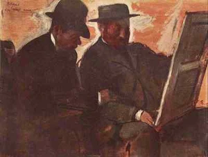 A4 Photo Degas Edgar Les Amateurs Print Poster - Picture 1 of 1