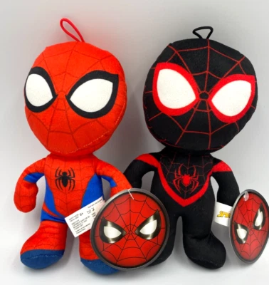Set of 2 Marvel Spider Man Plush Toys 8 inch each Spider-Man & Miles Morales NEW - Image 1 of 4