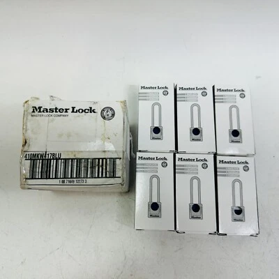 6 Pk - 410MKW417 BLUE ZENEX THERMOPLASTIC SAFETY PADLOCK, Mastered Keyed Differe - Image 1 of 4