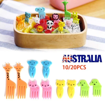 20pcs Bento Cute Mini Animal Food Fruit Picks Forks Lunch Box Decor Kids Tool - image 1 of 4