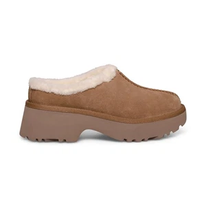 UGG NEW HEIGHTS ZOCCOLI COMODI CASTAGNO SCAMOSCIATO SLIP ON SCARPE DONNA TAGLIA US 9 NUOVE - Foto 1 di 5