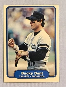 Fleer #33 Bucky Dent New York Yankees 1982 - Foto 1 di 2