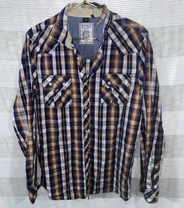 Camisa de vestir Buffalo David Bitton para hombre LGPlaid abotonada manga larga - Imagen 1 de 4
